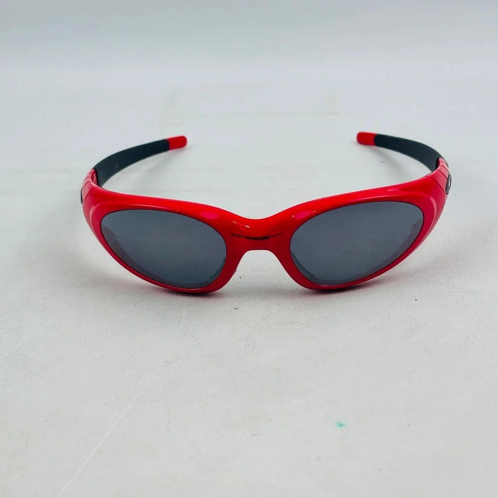 Vintage Oakley Eye Jacket 2.0 Cannon Red Sunglasses Plutonite‎ Lenses Pouch USA
